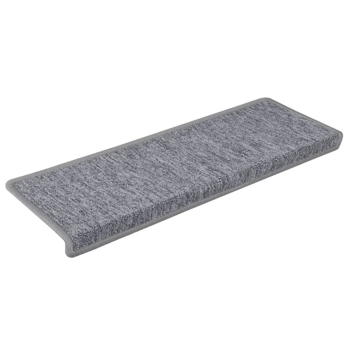 Covorașe pentru scări, 15 buc., 65x21x4 cm, gri deschis, cu margini dreptunghiulare - WALTI WALTI