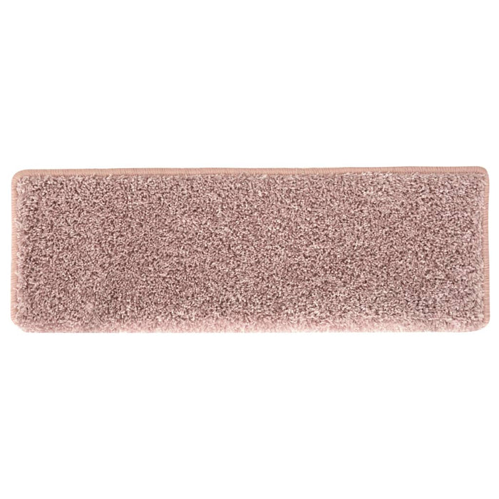 Covorașe de trepte de scară,15 buc., alb și roz, 65x21x4 cm - WALTI WALTI