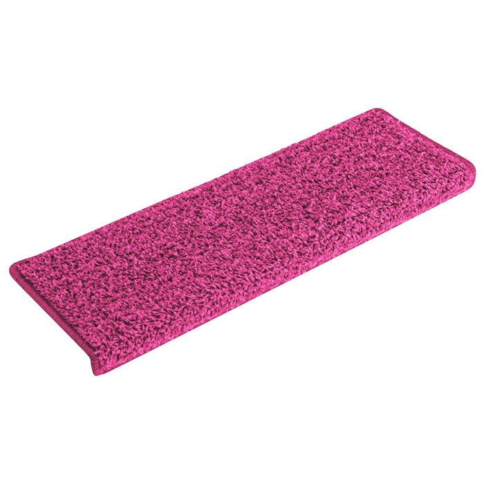 Covorașe pentru scări, 15 buc., 65x21x4 cm, roz, cu margini dreptunghiulare - WALTI WALTI