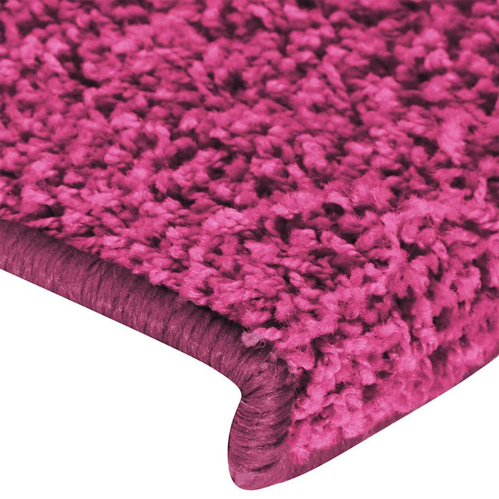 Covorașe pentru scări, 15 buc., 65x21x4 cm, roz, cu margini dreptunghiulare - WALTI WALTI