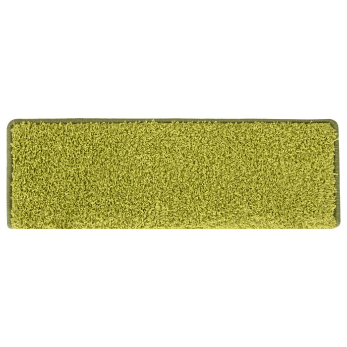 Covorașe pentru scări, 15 buc., 65x21x4 cm, margini dreptunghiulare verzi - WALTI WALTI