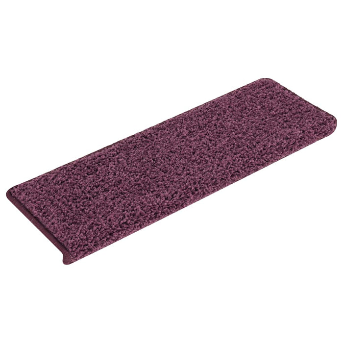 Covorașe pentru scări, 15 buc., 65x21x4 cm, violet închis, cu margini dreptunghiulare - WALTI WALTI