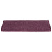 Covorașe pentru scări, 15 buc., 65x21x4 cm, violet închis, cu margini dreptunghiulare - WALTI WALTI