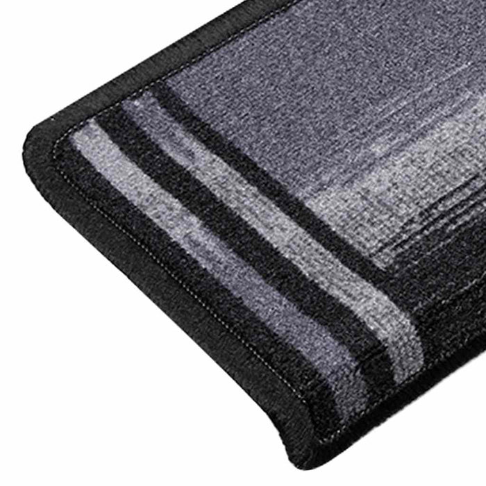 Covorașe scări autoadezive, 15 buc., negru și gri, 65x21x4 cm - WALTI WALTI