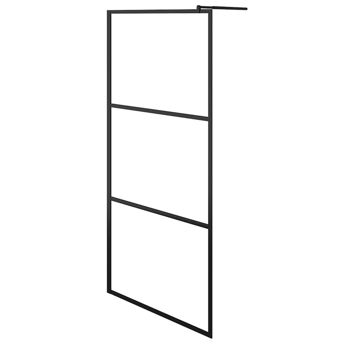 Paravan duș walk-in, negru, 90x195 cm, sticlă ESG transparentă - WALTI WALTI
