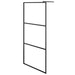 Paravan duș walk-in, negru, 90x195 cm, sticlă ESG transparentă - WALTI WALTI