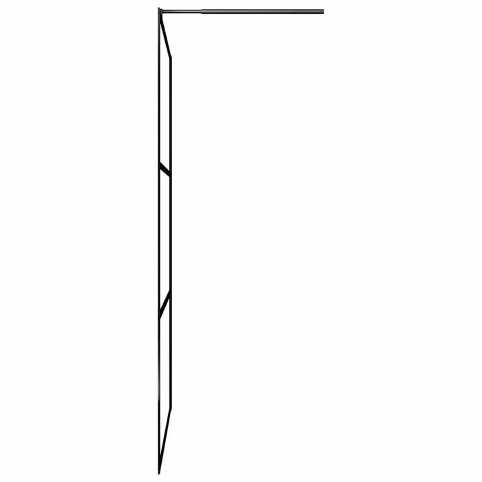Paravan duș walk-in, negru, 90x195 cm, sticlă ESG transparentă - WALTI WALTI