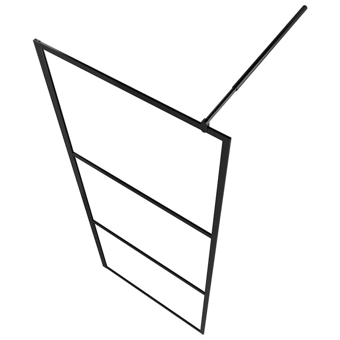 Paravan duș walk-in, negru, 90x195 cm, sticlă ESG transparentă - WALTI WALTI