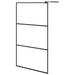 Paravan de duș walk-in negru 115x195 cm sticlă ESG transparentă - WALTI WALTI