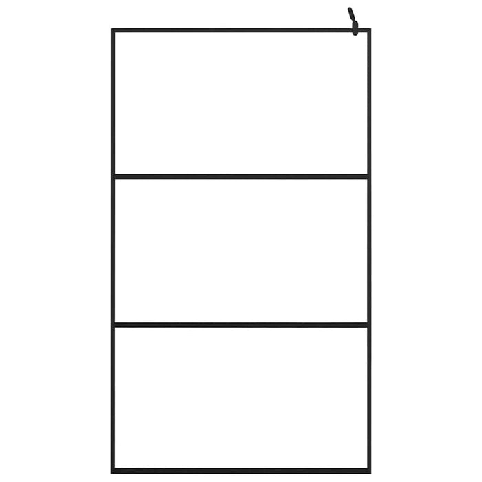 Paravan de duș walk-in negru 115x195 cm sticlă ESG transparentă - WALTI WALTI