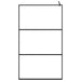 Paravan de duș walk-in negru 115x195 cm sticlă ESG transparentă - WALTI WALTI