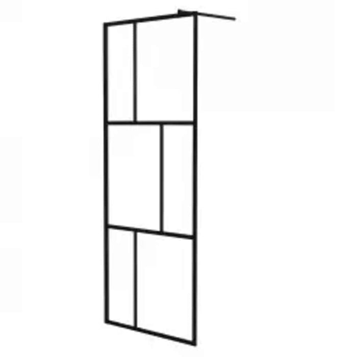 Paravan de duș walk-in, negru, 80x195 cm, sticlă securizată - WALTI WALTI