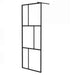 Paravan de duș walk-in, negru, 80x195 cm, sticlă securizată - WALTI WALTI