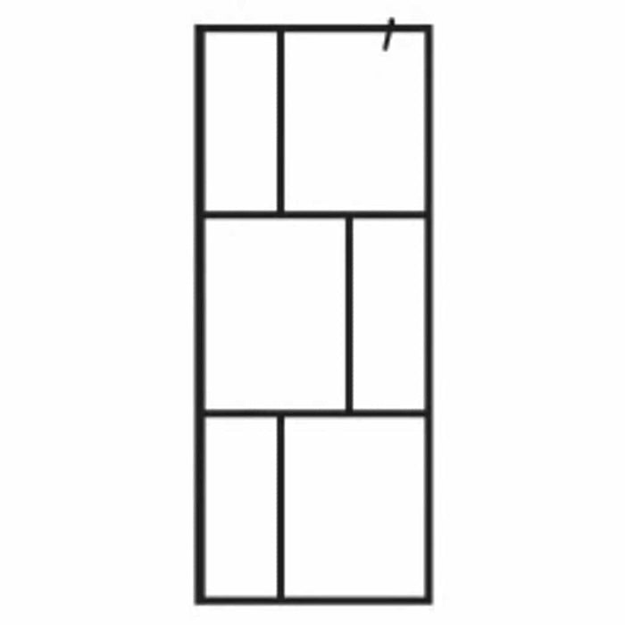 Paravan de duș walk-in, negru, 80x195 cm, sticlă securizată - WALTI WALTI