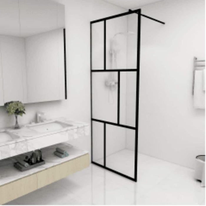 Paravan de duș walk-in, negru, 80x195 cm, sticlă securizată - WALTI WALTI