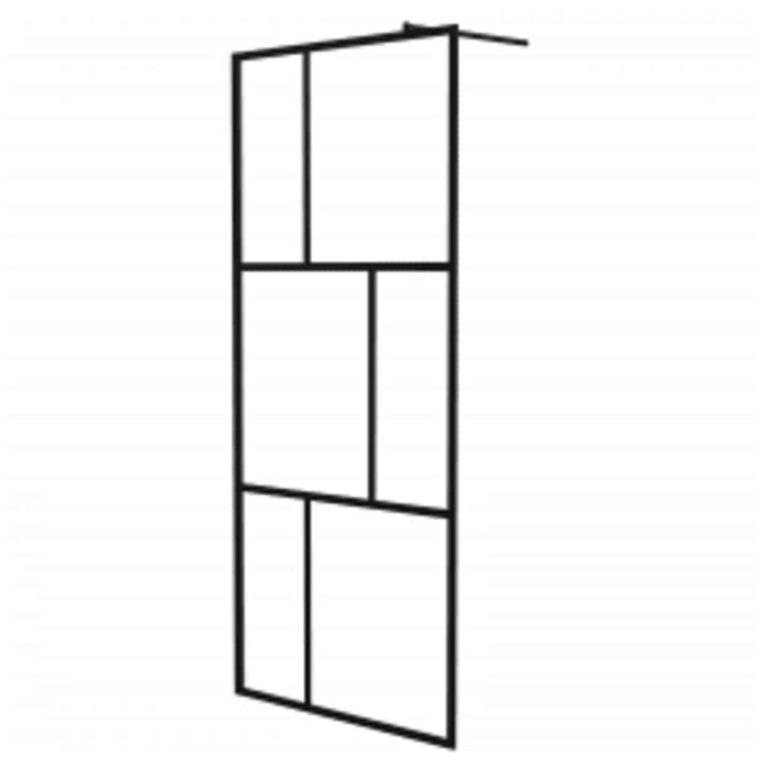 Paravan de duș walk-in, negru, 90x195 cm, sticlă securizată - WALTI WALTI