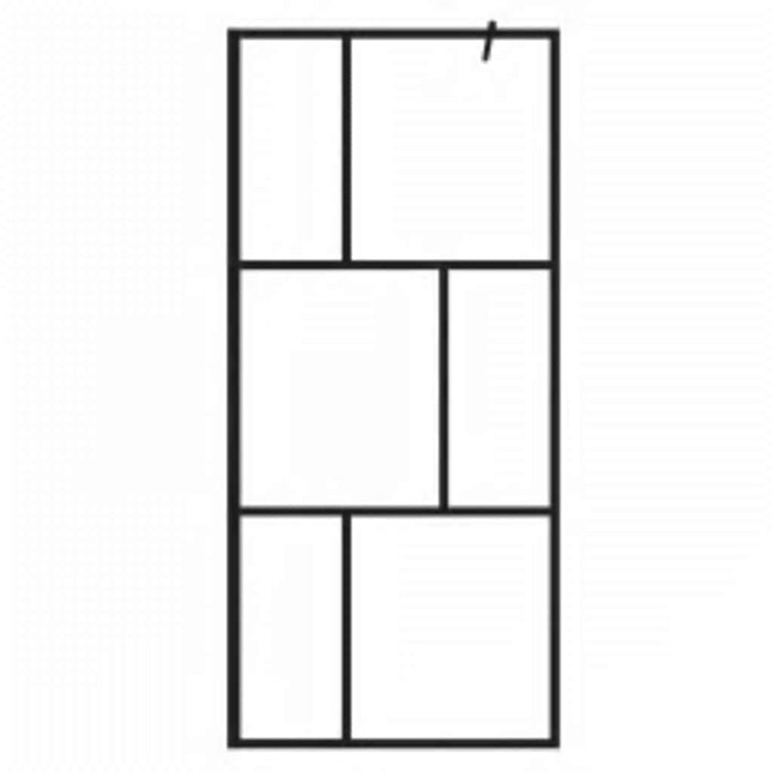 Paravan de duș walk-in, negru, 90x195 cm, sticlă securizată - WALTI WALTI