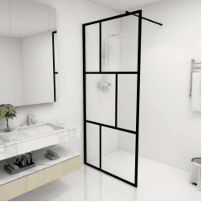 Paravan de duș walk-in, negru, 90x195 cm, sticlă securizată - WALTI WALTI
