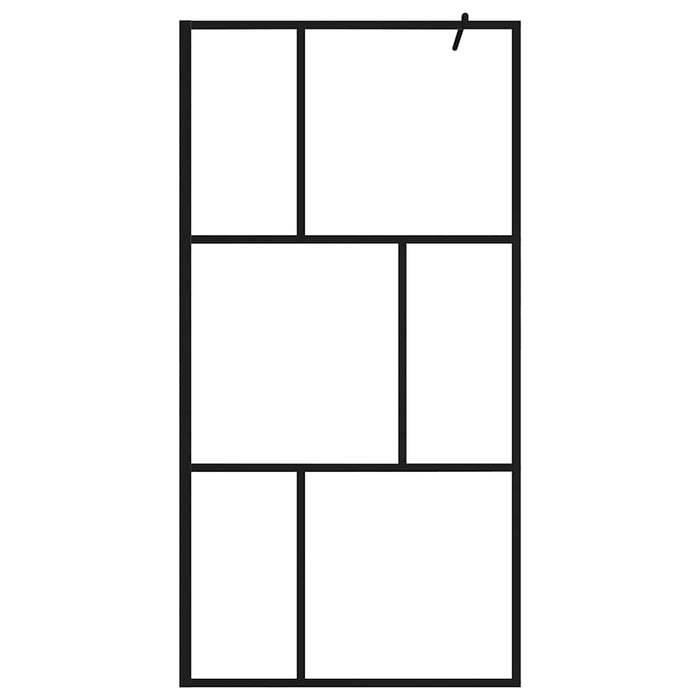 Paravan de duș walk-in, negru, 100x195 cm, sticlă securizată - WALTI WALTI
