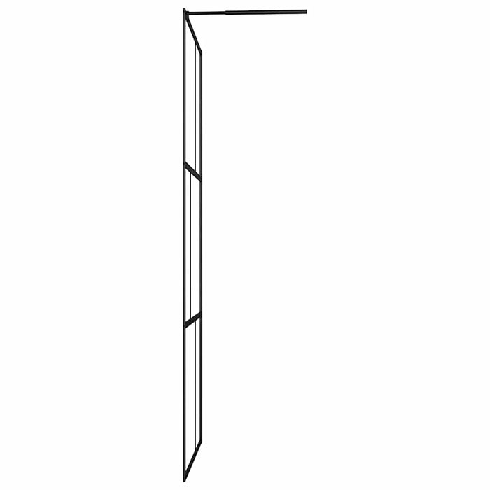 Paravan de duș walk-in, negru, 100x195 cm, sticlă securizată - WALTI WALTI