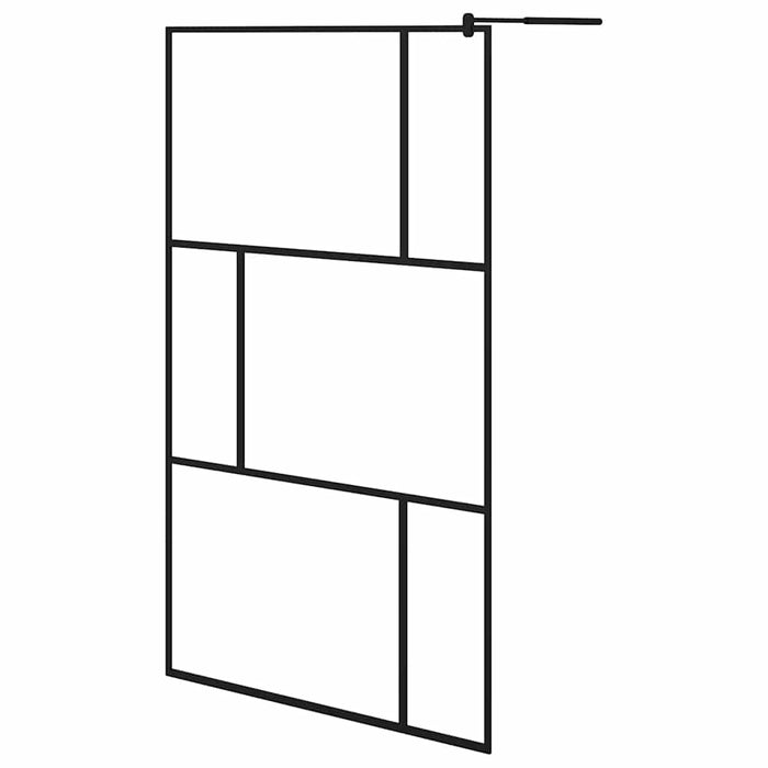 Paravan de duș walk-in, negru, 115x195 cm, sticlă securizată - WALTI WALTI