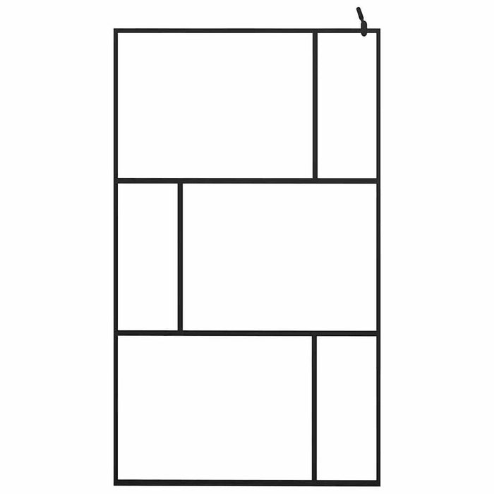 Paravan de duș walk-in, negru, 115x195 cm, sticlă securizată - WALTI WALTI
