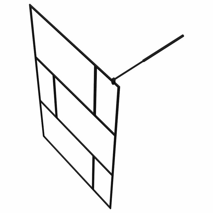 Paravan de duș walk-in, negru, 115x195 cm, sticlă securizată - WALTI WALTI