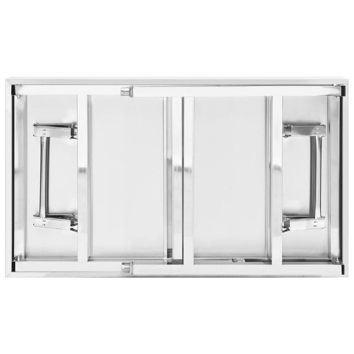 Masă lucru bucătărie pliabilă, 100 x 60 x 80 cm oțel inoxidabil - WALTI WALTI
