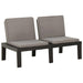 Set mobilier de grădină cu perne, 3 piese, gri, plastic - WALTI WALTI