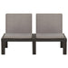 Set mobilier de grădină cu perne, 3 piese, gri, plastic - WALTI WALTI