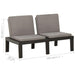 Set mobilier de grădină cu perne, 3 piese, gri, plastic - WALTI WALTI