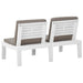 Set mobilier de grădină cu perne, 4 piese, alb, plastic - WALTI WALTI