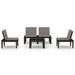 Set mobilier de grădină cu perne, 4 piese, gri, plastic - WALTI WALTI