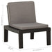 Set mobilier de grădină cu perne, 4 piese, gri, plastic - WALTI WALTI