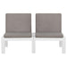 Set mobilier de grădină cu perne, 4 piese, alb, plastic - WALTI WALTI