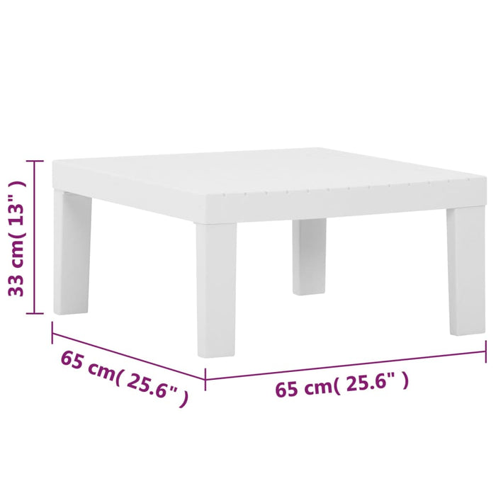 Set mobilier de grădină cu perne, 4 piese, alb, plastic - WALTI WALTI