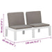 Set mobilier de grădină cu perne, 4 piese, alb, plastic - WALTI WALTI