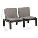 Set mobilier de grădină cu perne, 4 piese, gri, plastic - WALTI WALTI