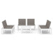Set mobilier de grădină cu perne, 6 piese, alb, plastic - WALTI WALTI