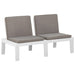 Set mobilier de grădină cu perne, 6 piese, alb, plastic - WALTI WALTI