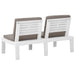 Set mobilier de grădină cu perne, 6 piese, alb, plastic - WALTI WALTI