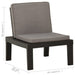 Set mobilier de grădină cu perne, 4 piese, gri, plastic - WALTI WALTI