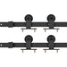 Set feronerie uși glisante, 2 buc., negru, 183 cm, oțel - WALTI WALTI