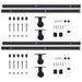 Set feronerie uși glisante, 2 buc., negru, 183 cm, oțel - WALTI WALTI
