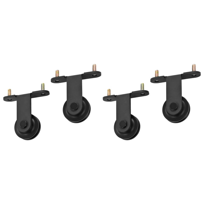 Set feronerie uși glisante, 2 buc., negru, 183 cm, oțel - WALTI WALTI