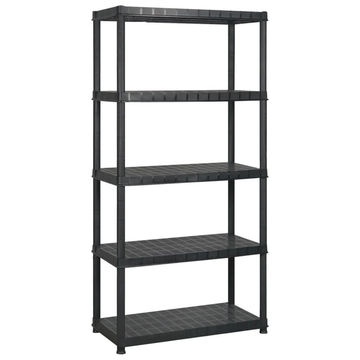 Raft de depozitare cu 5 polițe, negru, 170x40x185 cm, plastic - WALTI WALTI