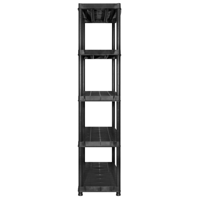 Raft de depozitare cu 5 polițe, negru, 170x40x185 cm, plastic - WALTI WALTI