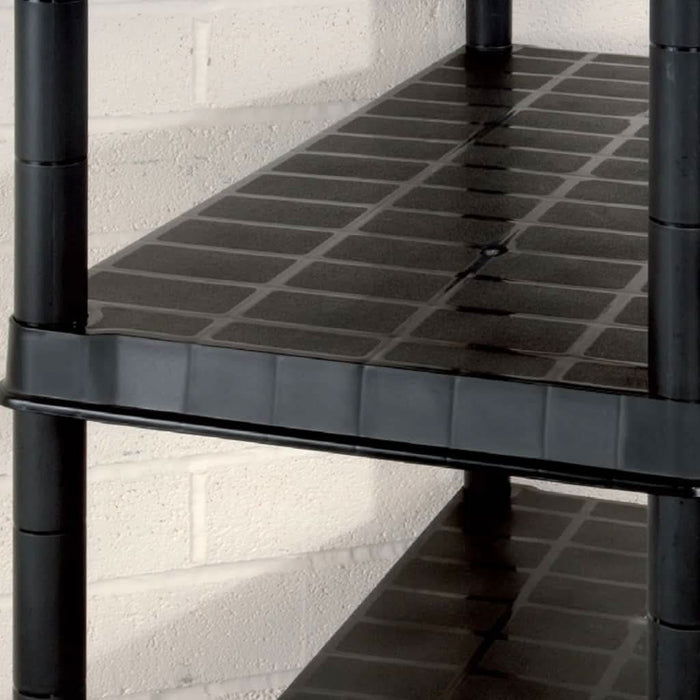 Raft de depozitare cu 5 polițe, negru, 170x40x185 cm, plastic - WALTI WALTI