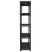 Raft de depozitare cu 5 polițe, negru, 183x45,7x185 cm, plastic - WALTI WALTI