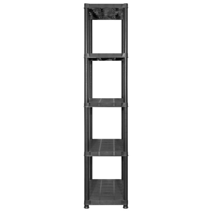 Raft de depozitare cu 5 polițe, negru, 213x38x170 cm, plastic - WALTI WALTI